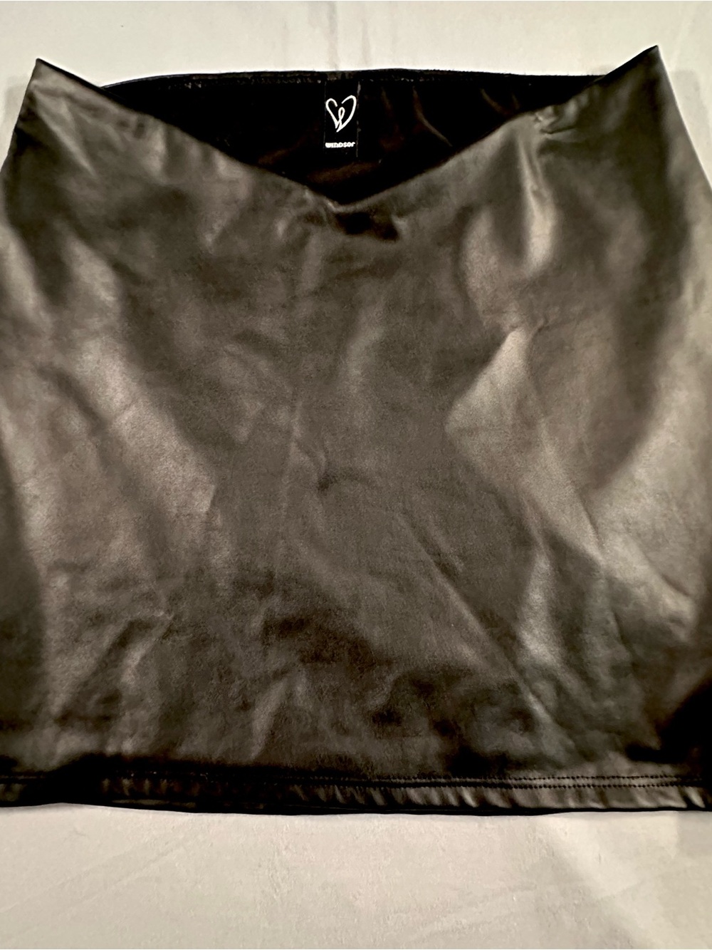 Windsor Black Faux Leather Mini Skirt goth punk bad witch S sexy